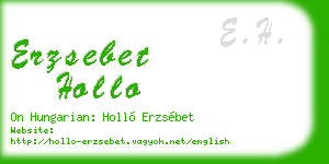erzsebet hollo business card