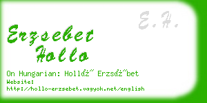 erzsebet hollo business card